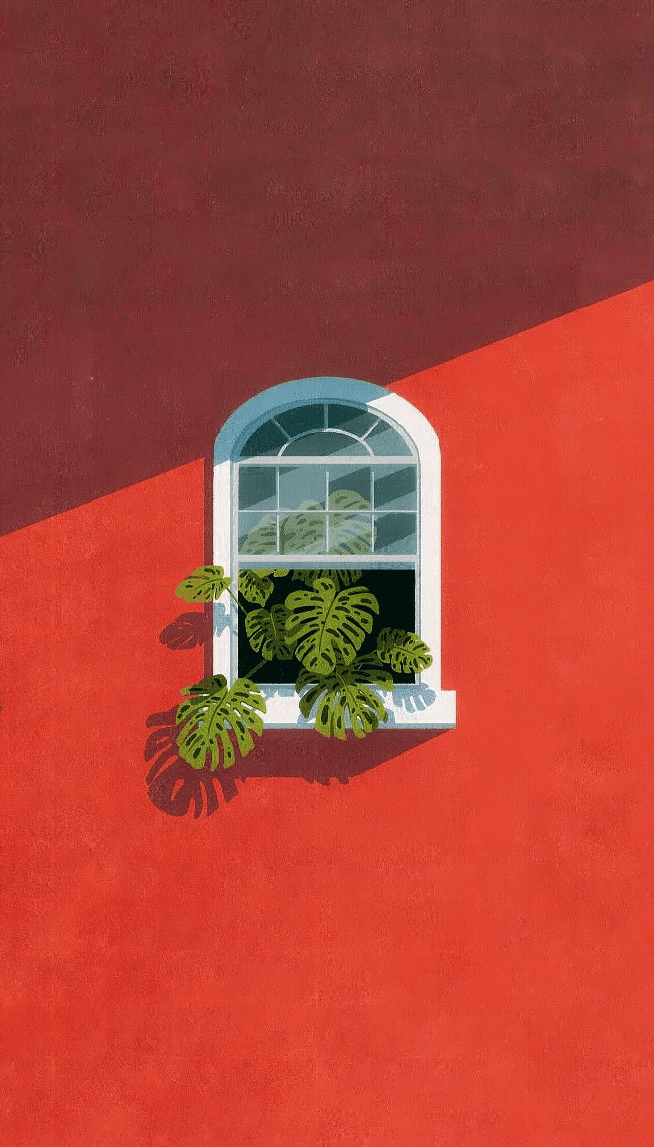 Red Wall Window