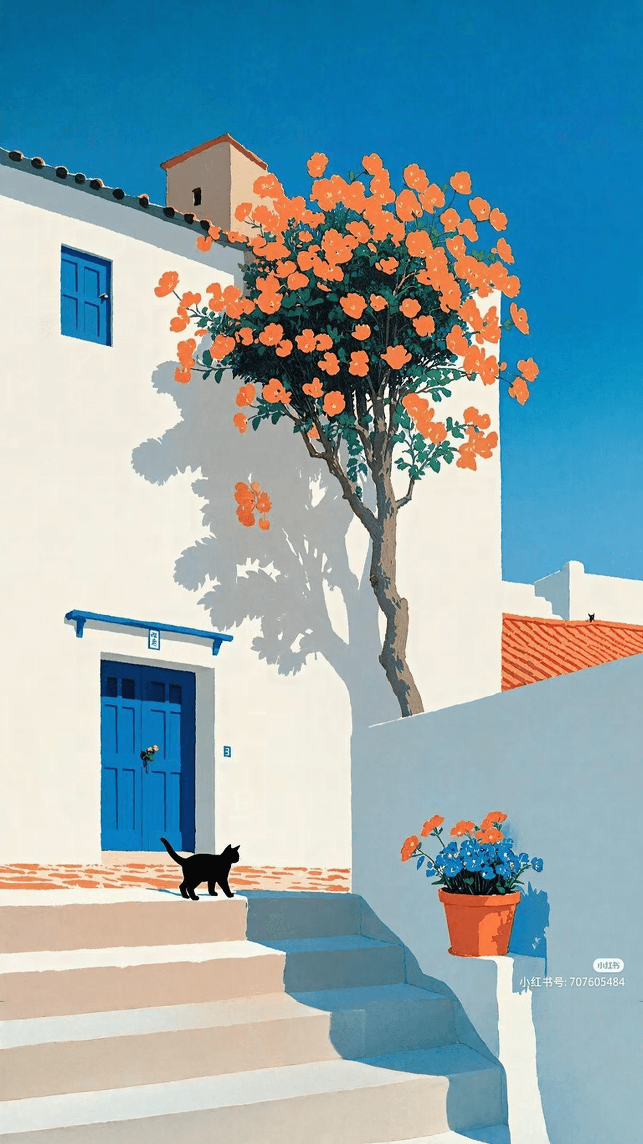Whitewashed Village