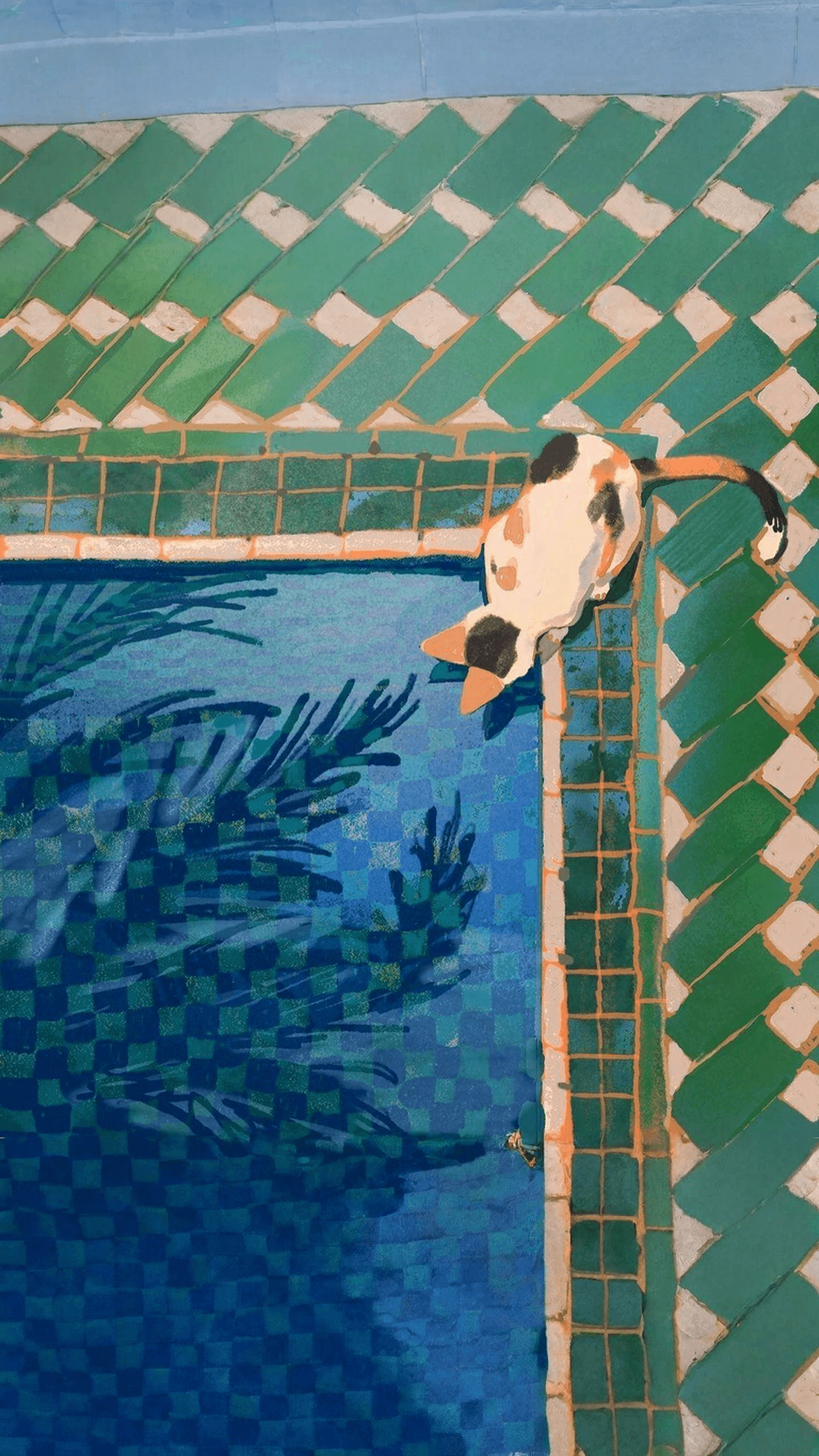 Poolside Cat