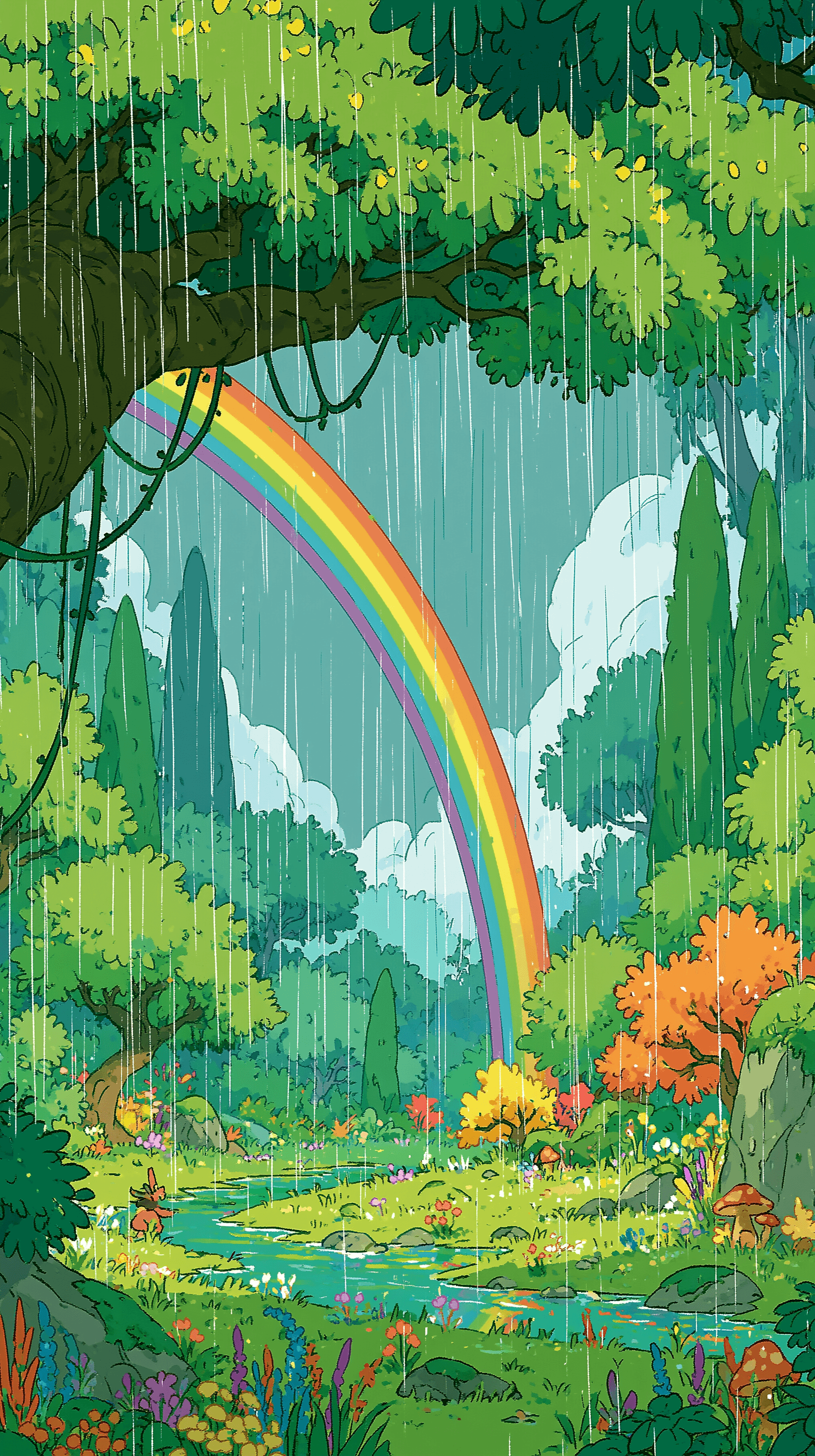 Rainbow in the Forest II